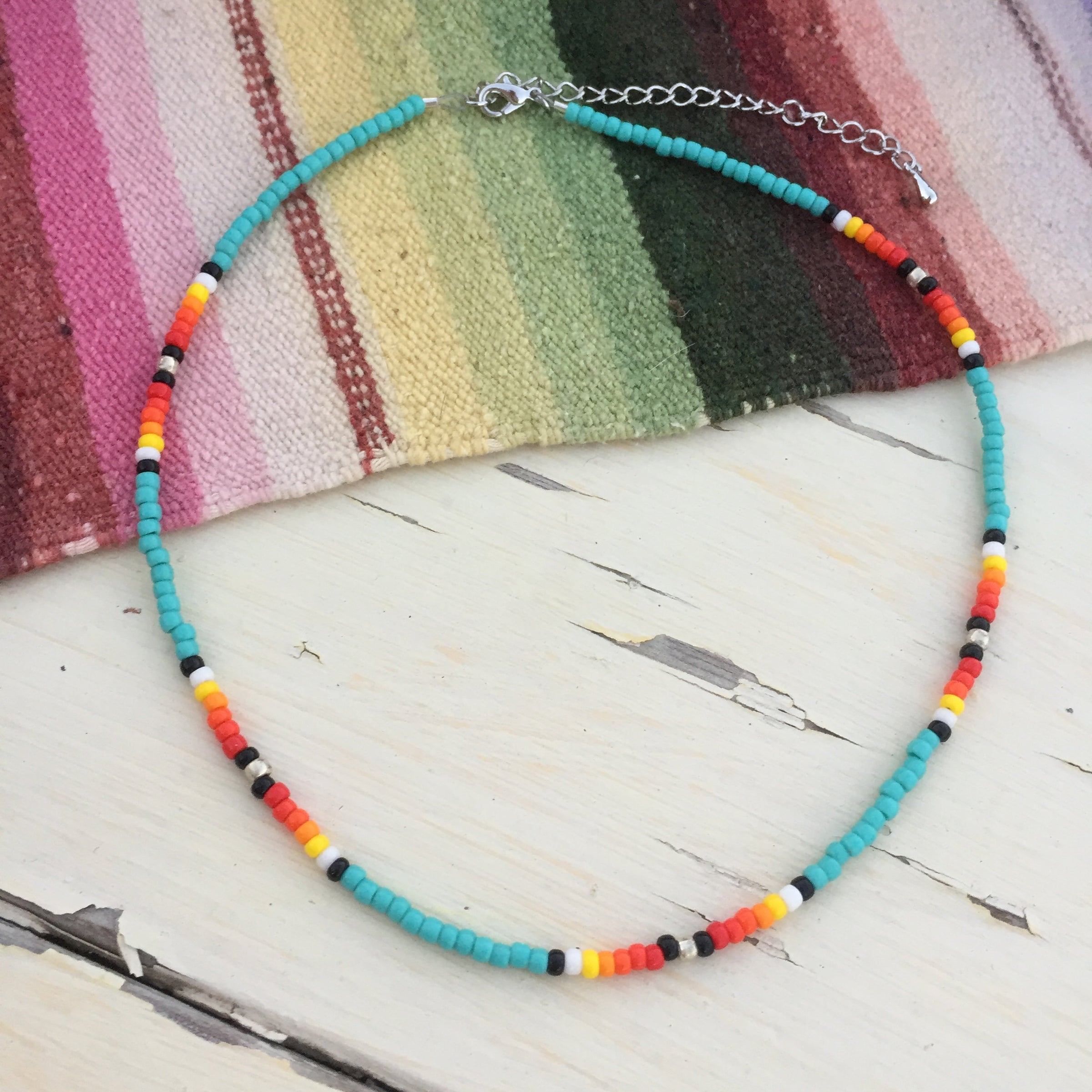 Seed beaded choker deals